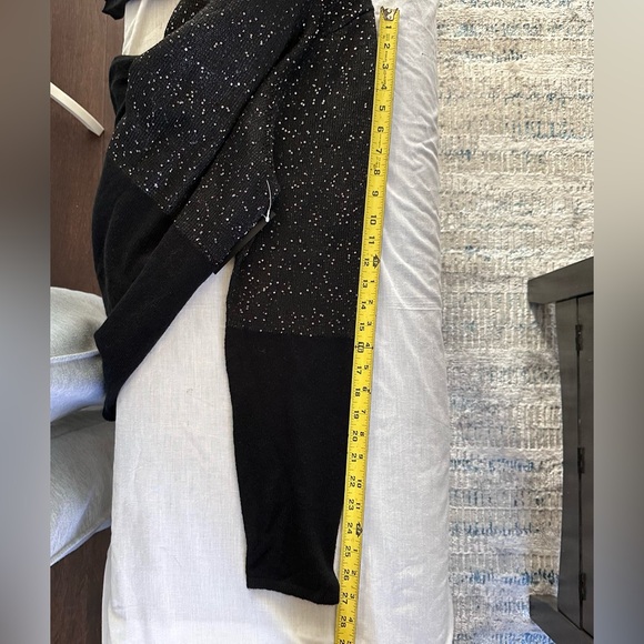 Pure Collection Gassato Black Cashmere Sparkle Sweater NWT Size 18 - Picture 11 of 13